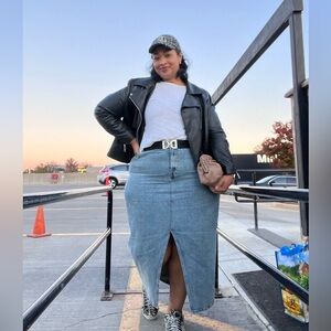 ASOS Design Curve Maxi Denim Skirt